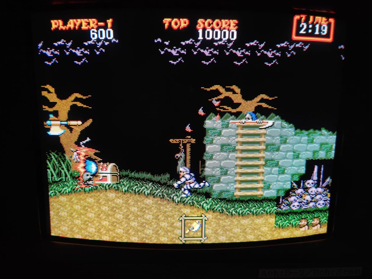 Castlevania IV gameplay on Sony PVM-14M4J post-repair, showing restored color output and no retrace lines after power supply recap.