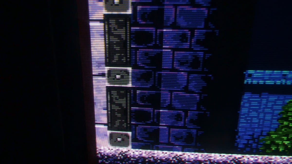 Sony PVM-9041Q displaying Castlevania: Symphony of the Night on Mega Drive after deflection board recap restoration.